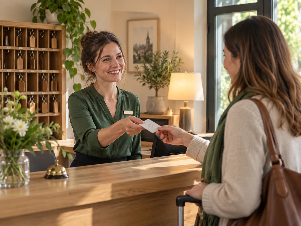 Empfang eines Hotels